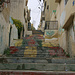 Tag 2 (21.10.) - عمان (‘Ammān): <br /><br />Über 250m, meist auf lange Treppengängen, stieg ich vom Stadtzentrum auf den Hügel mit dem Stadtquartier  الاشرفية (Al ’Ashrafiyah).
