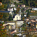 1. Tag: Start in Bodio, Südportal des Gotthard Basistunnels: in der Mitte die Casa Comunale vor der Chiesa Santo Stefano