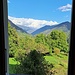 Blick aus meinem Schlafzimmerfenster das Centovalli hinunter.