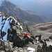 Blick vom Gipfel auf die schwierigste Gratpassage
