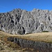 Tümpel auf der Hochebene unter der Glattjochbahn mit Blick zum Tuklar