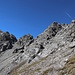 Querung in der abschüssigen Felsflanke