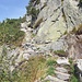 Steintreppen auf dem Weg zum Gelmer-Stausee