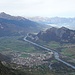 Etwas trübe Aussicht vom Pizalun auf Ragaz, Gonzen, Alviergruppe, Alpstein, Ellhorn und Regitzer