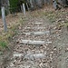 Der Bergweg zur Alp Mathon wurde wohl repariert und ist in sehr gutem Zustand. Hier das untere Teilstück bis zum Wald