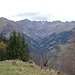 Blick ins Mülitobel auf Muntaluna und die vielen Hörner um den Pizol