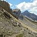 Schon in der Querung unterhalb der Feuerspitze, mit Blick Richtung Vorderseespitze.