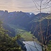 Blick ins abendliche Alpstein