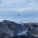 Ein Heissluftballon profitierte ebenfalls vom prächtigen Bergwetter