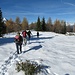 Radura innevata prima di arrivare al bivacco.