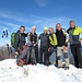 Foto di gruppo sulla cima. Da sinistra: Giorgio, Giordano, Angelo, Gigi, Gimmy, Imerio. 