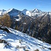 Vista verso le montagne che chiudono la valle del Bitto di Albaredo.