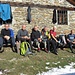 Pranzo consumato come lucertole al sole addossate al muro del bivacco, ma si stava troppo bene!