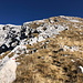 Im Aufstieg zur Cima Lastei - Blick über die Südflanke in Richtung Gipfel.
