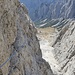 Blick zurück auf den Ausstieg des Stützbandes