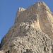 ... dem Einstieg entgegen. Rechts am Bildrand verläuft übrigens die berühmte Gelbe Kante - noch so ein Dolomiten-Klassiker.