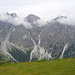 Schlicker Kalkberge - auf den ganz rechts außen führt nen schwerer Klettersteig - links außen ist über nen recht schwierigen Steig von der Rückseite zu erreichen