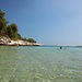 in der Bucht westlich von Psili Ammos