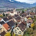 Städtchen Sargans <br />"Ä Stettli im Sarganserland, äs chläbet ganz am Gunzärand. <br />Alt isch es schu viel Hundert Jour, dr Namä häts vu Gans und Sour." <br />(Sarganserliedli von Ernst Meister, ehemaliger Lehrer in Sargans)