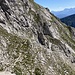 Am Beginn des Schafsteigs (T3). Die Spur ist eigentlich immer erkennbar, mal mehr, mal weniger, aber verlaufen kann man sich (bei guter Sicht) hier eigentlich nicht.