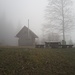 Paulahütte im Nebel