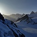 Ein wunderbarer Sonnenaufgang über dem Jungfraugebiet.