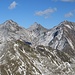 Zoomaufnahme von früher bestiegenen Gipfeln der Venedigergruppe
