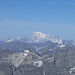 Und schon oben auf dem Breithornplateau. Der Mont Blanc grüßt von Süden.