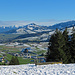 herrliche Sicht von der Alphütte Göbsi nach Appenzell