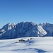 Ich habe die Nazhütte passiert, wo die Aufstiegsspur endete: fantastischer Blick zu den Lienzer Dolomiten (Zoomaufnahme)