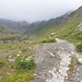 das ist der Weg zum Schwarzhorn (war unser Ziel, aber wegen Regen und Nebel liessen wir es aus)