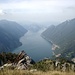 Stunning view over Lago di Lugano: summit Monte dei Pizzoni