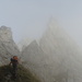 Los geht´s! Gosia auf dem Weg zum Einstieg der Kletterrouten auf Scherenturm und Scherenspitzen