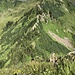 Rückblick vom Nordgipfel des Grünhorns zurück zum Steinmandl.