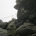 Zugangsweg zum Großvaterfelsen über Felsstufen mit Geländer.