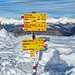 Wanderwegweiser auf dem Mattjisch Horn