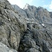 Teils seilversicherter Felsriegel hoch ins Val de Tita