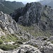 Abstieg vom Puig des Prat durch steile Geröllrinne