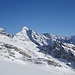 Blick über den Tennbachgletscher auf Tschingelhorn, Breithorn und Aletschhorn