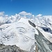 Strahlhorn, Blick vom Gipfel des Rimpfischhorn