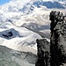 zwei markante Felszacken am Gipfel des Rimpfischhorn