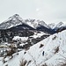 Nur noch wenig Schnee im Abstieg von Ftan Pitschen nach Scuol