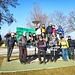 Foto di gruppo sulla panchina gigante di Caslano