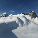Im Aufstieg zur Selle Aubert: links der Sattel 1839, darüber Doigt und Dent de Combette, rechts über dem kleinen Hochmoor P. 1921,...
