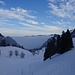 das Nebelmeer über dem Schwarzsee hinter mir