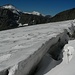 Die einzige größere Spalte am Gletscherchen unterm Ciamarella
