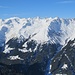 Blick in westliche Richtung zu Bergen über dem Gargellental