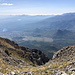 Serra Dolcedorme - Ausblick am Gipfel. "Unten" sind u. a. Castrovillari (links) uns Morano Calabro (ganz rechts) zu erahnen.