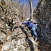 Breve tratto di facile arrampicata oltre al quale abbiamo avuto problemi e ci siamo legati e niente più foto.<br />