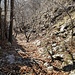 Vista verso il basso nel canalino